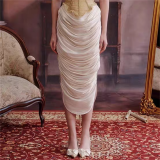 LaceMade - Holy Golden Hall - French Retro Classic Palace Strapless Casual Lolita Corset Topwear and Long Skirt