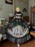 The Eden Rules - Empire Classic Retro Velvet Lolita OP Dress and Accessories