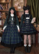 Withpuji - Berlin Letters - Preppy Style Classic Lolita Corset Overall Dress Salopettes Set
