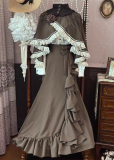 London Evening News - Classic Lolita OP Dress, Mermaid Skirt, Blouse, Cape and Hat