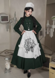 Withpuji - The Abyss Clinic - Embroidery Gothic Lolita OP Dress Set and JSK Dress Set