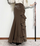 London Evening News - Classic Lolita OP Dress, Mermaid Skirt, Blouse, Cape and Hat