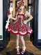 Yingji - Berry Box - Plaid Strawberry Sweet Lolita JSK and Headband