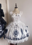 Leaf Ladybird - Ghosty Mini Cake - Gothic Lolita OP Dress and Headband with Veil