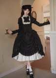 Withpuji - Foggy City Time Difference - Gothic Lolita Blouse, Skirt, A Bow Tie and Hat Set