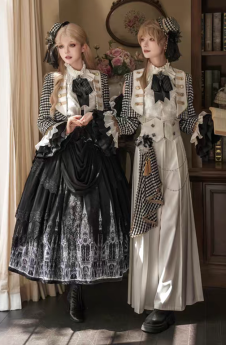 Forest Fluorescent Carps - Fishbone Church - Boystyle Prince Konoda Ouji Lolita Short Jacket, Blouse, Pants Set and Skirt Set