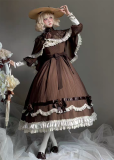 London Evening News - Classic Lolita OP Dress, Mermaid Skirt, Blouse, Cape and Hat