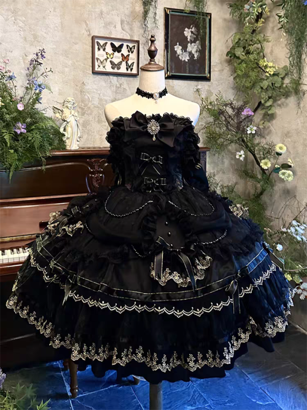Dream Contract - Pearl Banquet - Gorgeous Classic Lolita JSK Full Set