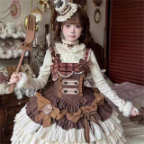Heartbeat Doll	- Chocolate - Doll Sweet Lolita OP Dress, JSK and Accessories