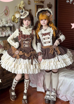 Heartbeat Doll	- Chocolate - Doll Sweet Lolita OP Dress, JSK and Accessories