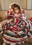 Flowers and Pearl Box - Christmas Eve - Gorgeous Sweet Lolita OP Dress, JSK, Cape and Wool Knitwear for Winter