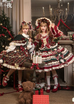 Flowers and Pearl Box - Christmas Eve - Gorgeous Sweet Lolita OP Dress, JSK, Cape and Wool Knitwear for Winter