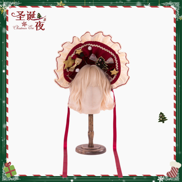 Flowers and Pearl Box - Christmas Eve - Gorgeous Sweet Lolita A Hairclip, Headbow and Bonnet