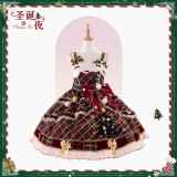 Flowers and Pearl Box - Christmas Eve - Gorgeous Sweet Lolita OP Dress, JSK, Cape and Wool Knitwear for Winter