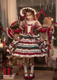 Flowers and Pearl Box - Christmas Eve - Gorgeous Sweet Lolita OP Dress, JSK, Cape and Wool Knitwear for Winter