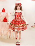 Flowers and Pearl Box - Strawberry Cake - Gorgeous Cute Sweet Lolita JSK