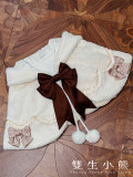 Twins Bear - Frosted Sugar Rabbit - Rabbit Ear Hooded Sweet Lolita Short Cape Coat for Winter