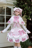 Twins Bear - Frosted Sugar Rabbit - Rabbit Ear Hooded Sweet Lolita Short Cape Coat for Winter