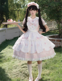Flowers and Pearl Box - Strawberry Maid - Vintage Elegant Gorgeous Cute Sweet Lolita JSK and OP Dress