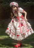 Flowers and Pearl Box - Picnic Strawberry - Gorgeous Cute Sweet Lolita OP Dress
