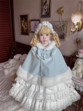 Sweet Cute Cat Ear Hooded Wool Lolita Shoulder Cape for Winter