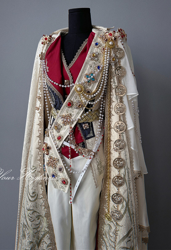 YourHighness - The Gem Throne - Retro Boystyle Prince Konoda Palace Ouji Military Lolita Cape, Jacket, Pants and Accessories