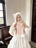 Sweet Cute Cat Ear Hooded Wool Lolita Shoulder Cape for Winter