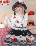 Flowers and Pearl Box - Cream Strawberry - Gorgeous Cute Sweet Lolita Overall Dress