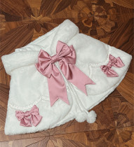 Twins Bear - Frosted Sugar Rabbit - Rabbit Ear Hooded Sweet Lolita Short Cape Coat for Winter