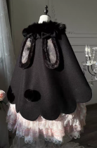 Cute Rabbit Ear Wool Sweet Lolita Shoulder Cape for Winter