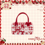 Flowers and Pearl Box - Strawberry Cake - Cute Sweet Lolita PU Handbag