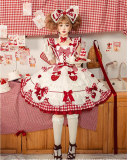 Flowers and Pearl Box - Strawberry Maid - Vintage Elegant Gorgeous Cute Sweet Lolita JSK and OP Dress