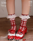 Flowers and Pearl Box - Cherry - Cute Sweet Lolita Cotton Stockings