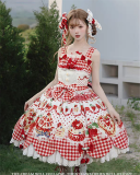Flowers and Pearl Box - Strawberry Cake - Gorgeous Cute Sweet Lolita JSK
