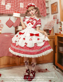 Flowers and Pearl Box - Strawberry Maid - Vintage Elegant Gorgeous Cute Sweet Lolita JSK and OP Dress