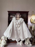 Cute Rabbit Ear Wool Sweet Lolita Shoulder Cape for Winter
