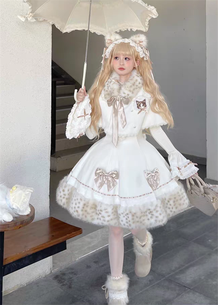 US$ 4.99 - SheerOcean - Fluffy Cat - Wool Velvet Sweet Lolita JSK