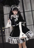 SheerOcean - Fluffy Cat - Wool Velvet Sweet Lolita JSK, Knitwear Blouse, Short Cape Coat with Fur Collar and Accessories