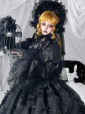 Twins Bear - The Misty Feast - Gothic Lolita Bell Shape Long Sleeves Blouse