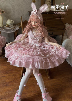 Spireme Cat - Ribbon Rabbit - Elegant Gorgeous Cake Sweet Lolita JSK and Accessories