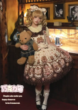 Good Dream Whisper - Chocolate Cat - Sweet Lolita JSK, Blouse, Headbow and Headband