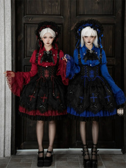 Twins Bear - The Misty Feast - Gothic Lolita Corset Overall Dress and Blouse