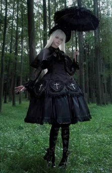 Xiaoxin - Ode to the Night - Y2K Gothic Lolita Dress and Accessories