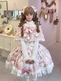 Dessert Cat - Sweet Lolita JSK and Wool Cape Set for Winter