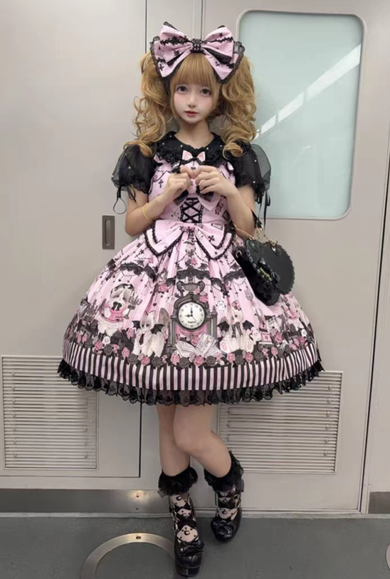 Daisy Doll - Dessert Cat - Sweet Lolita JSK and Headbow