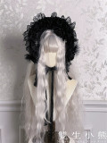 Twins Bear - The Misty Feast - Gothic Lolita Bonnet with Veil and Neck Tie