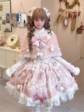 Dessert Cat - Sweet Lolita JSK and Wool Cape Set for Winter