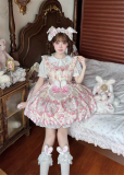 Cream Rabbit Strawberry - Sweet Lolita Bud JSK Full Set