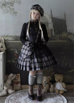 Sweet Dream - Wool British Preppy Casual Daily Lolita Blouse, JSK and Cape Set