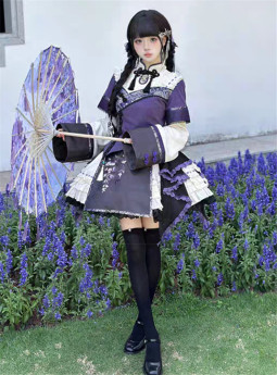 Xiaoxin - Wisteria Dream - Chinese Qi Lolita Skirt Set and Accessories